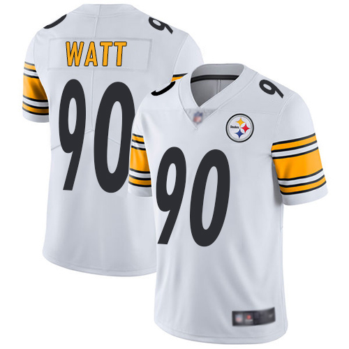 Men Pittsburgh Steelers Football 90 Limited White T J Watt Road Vapor Untouchable Nike NFL Jersey